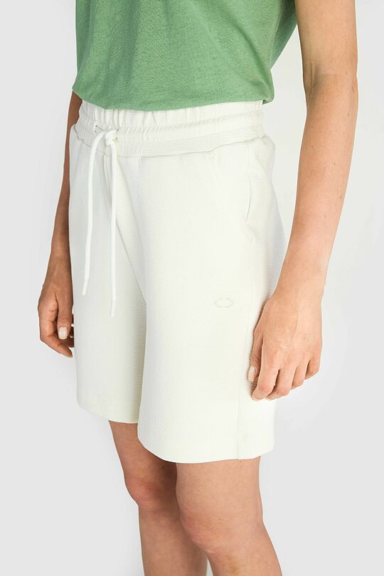 Textured sweatshorts with viscose 4 | WHITE | Audimas