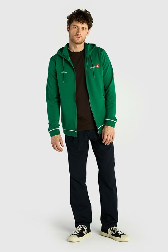National collection cotton full-zip hoodie 4 | GREEN | Audimas