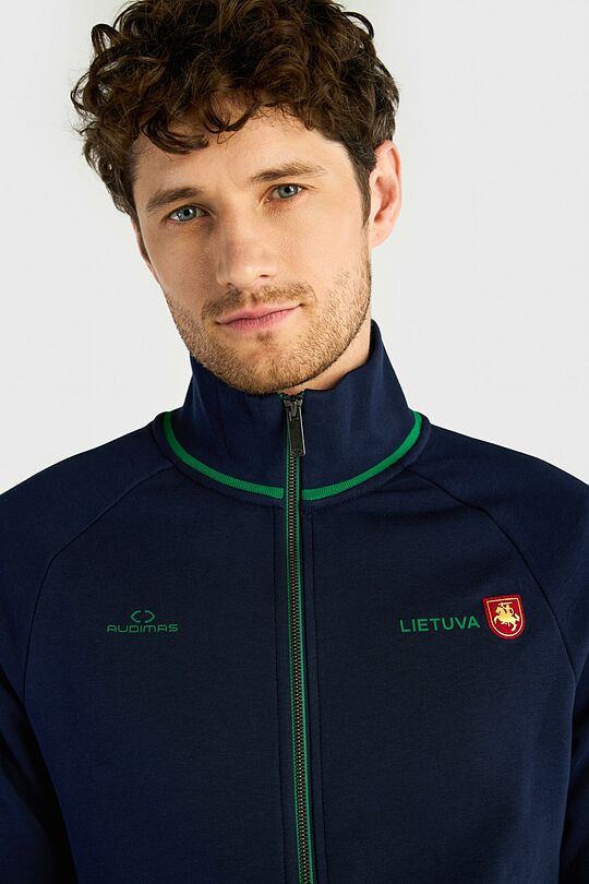 National collection cotton full-zip club jacket 4 | BLUE | Audimas