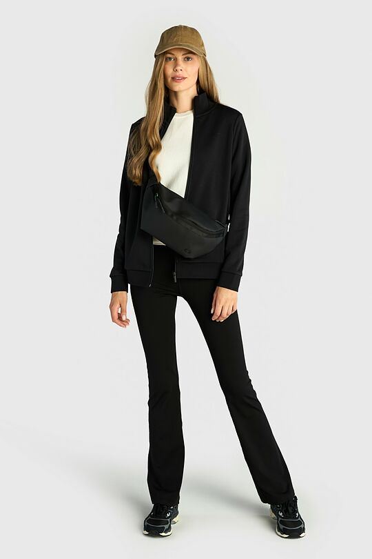 Cotton French terry full-zip sweatshirt 4 | BLACK | Audimas