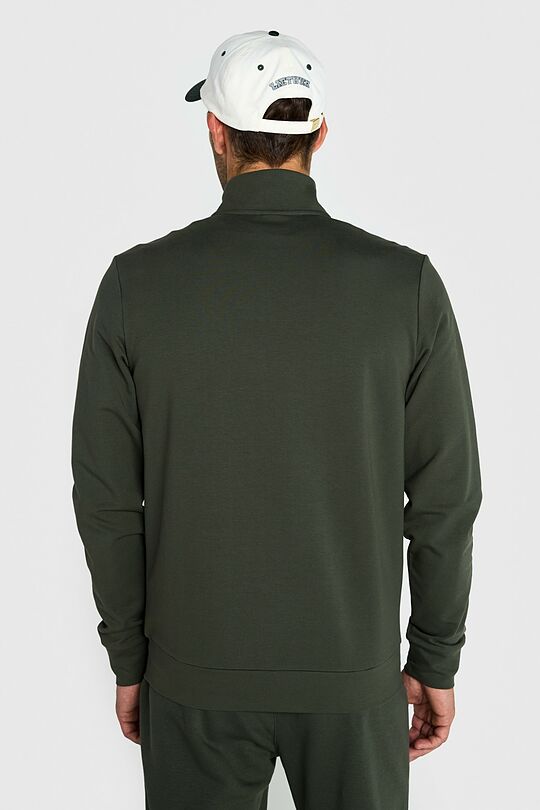 Cotton French terry full-zip sweatshirt 2 | GREEN | Audimas