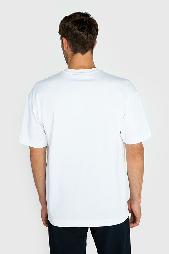 Oversized short sleeve cotton T-shirt 4 | WHITE | Audimas