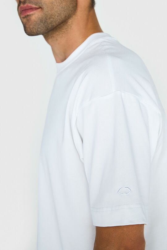 Oversized short sleeve cotton T-shirt 6 | WHITE | Audimas