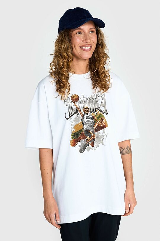Short sleeves cotton T-shirt Path to Victory 2 | WHITE | Audimas