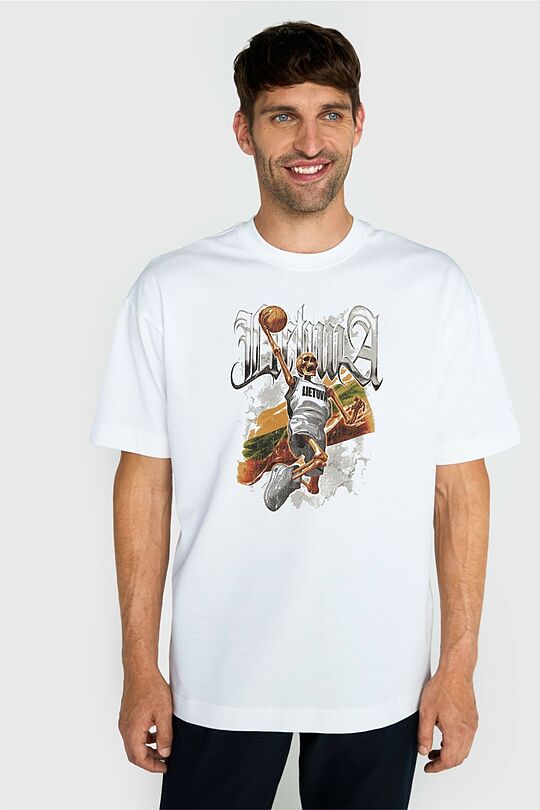 Short sleeves cotton T-shirt Path to Victory 3 | WHITE | Audimas