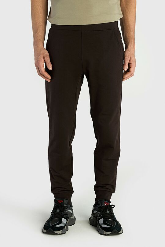 Tapered cotton French terry sweatpants 2 | BROWN | Audimas