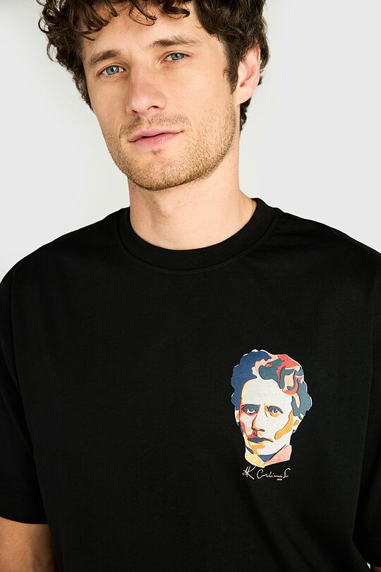 Short sleeves cotton T-shirt Code of culture 6 | BLACK | Audimas