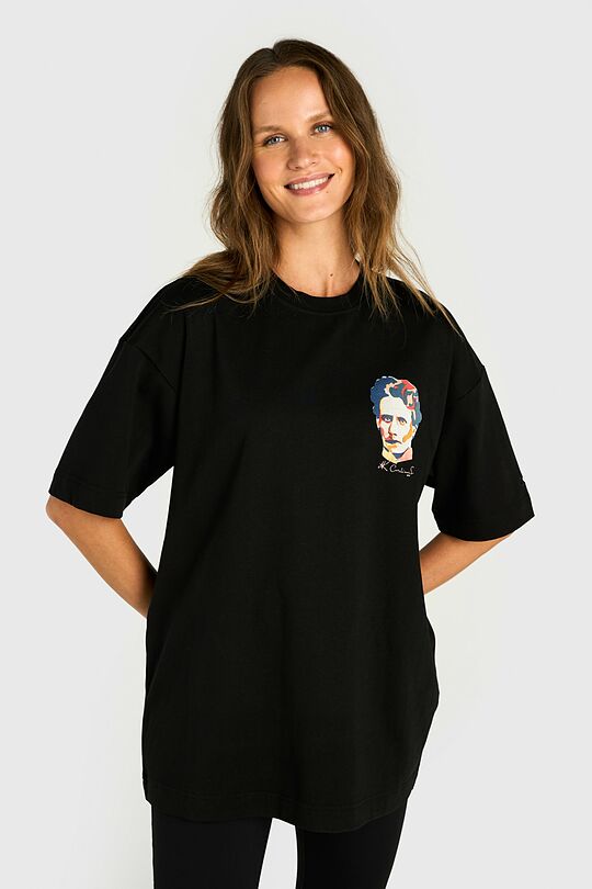 Short sleeves cotton T-shirt Code of culture 4 | BLACK | Audimas