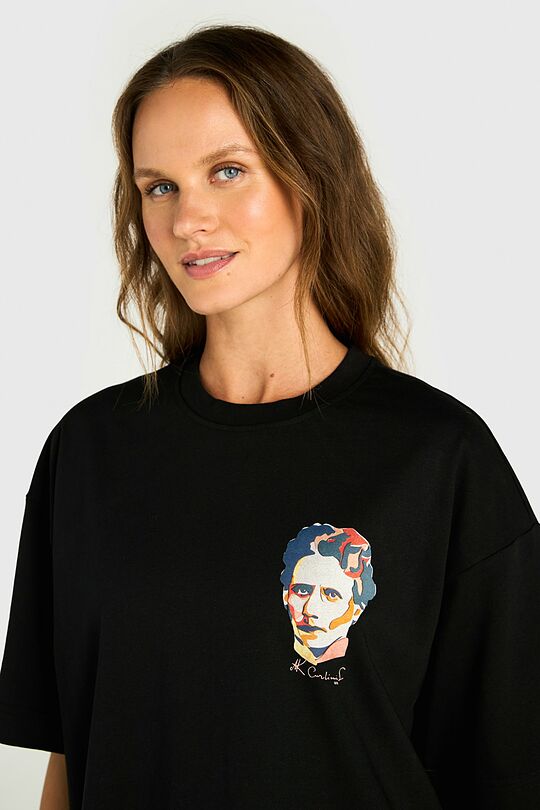 Short sleeves cotton T-shirt Code of culture 7 | BLACK | Audimas