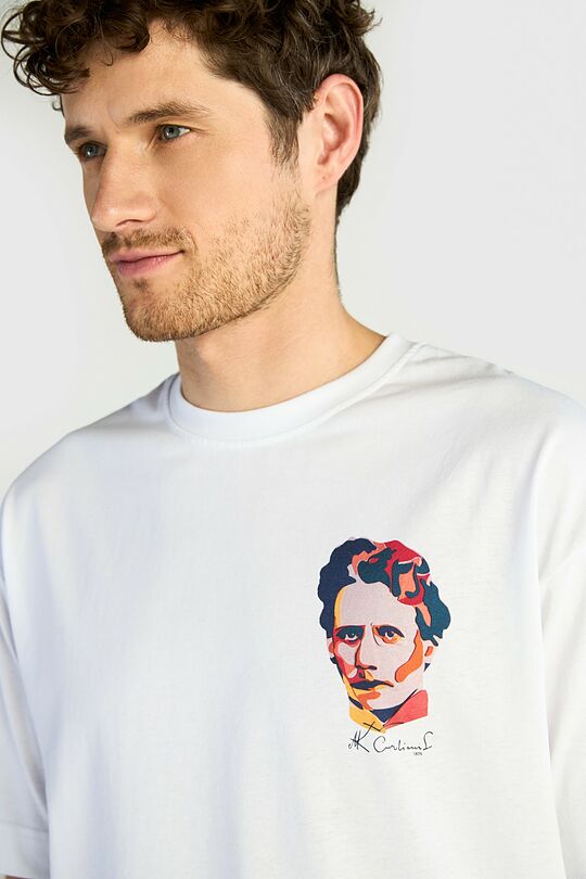 Short sleeves cotton T-shirt Code of culture 8 | WHITE | Audimas