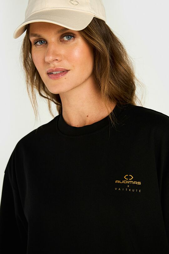 Short sleeves cotton T-shirt Mountain serpentines 7 | BLACK | Audimas