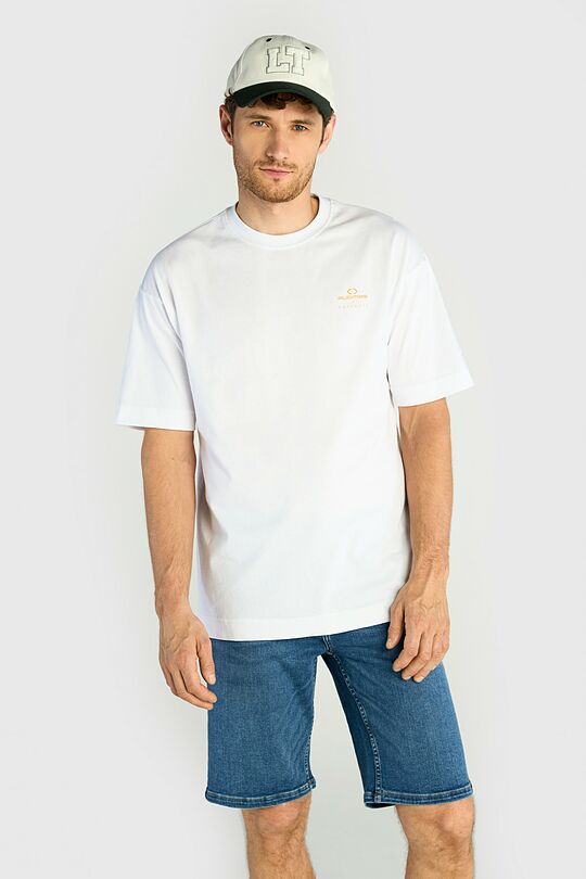 Short sleeves cotton T-shirt Mountain serpentines 4 | WHITE | Audimas