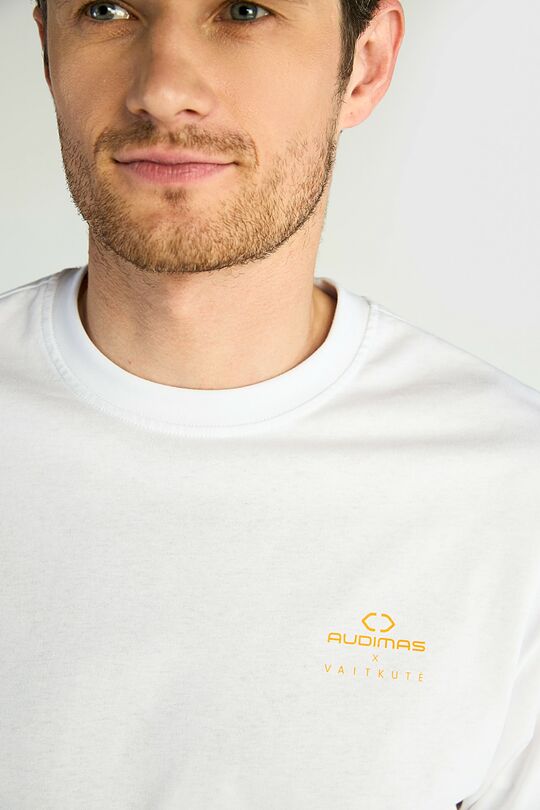 Short sleeves cotton T-shirt Mountain serpentines 6 | WHITE | Audimas