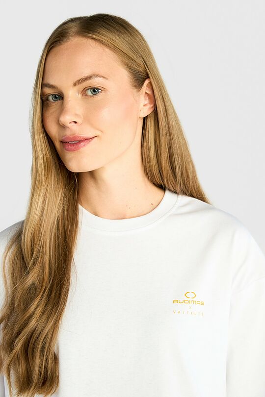 Short sleeves cotton T-shirt Mountain serpentines 7 | WHITE | Audimas