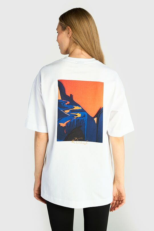 Short sleeves cotton T-shirt Mountain serpentines 5 | WHITE | Audimas