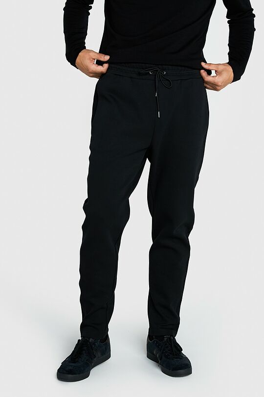 Cotton pique sweatpants 2 | BLACK | Audimas