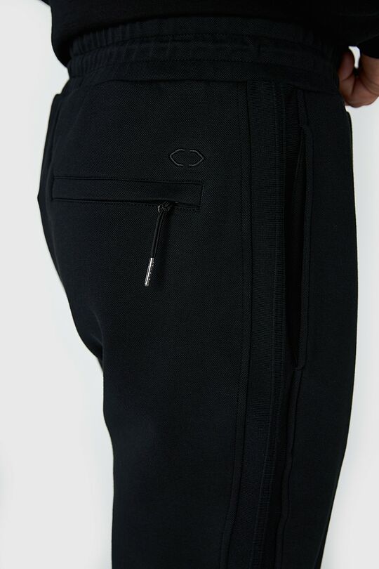 Cotton pique sweatpants 4 | BLACK | Audimas