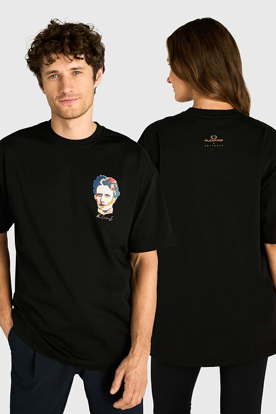 Short sleeves cotton T-shirt Code of culture 1 | BLACK | Audimas