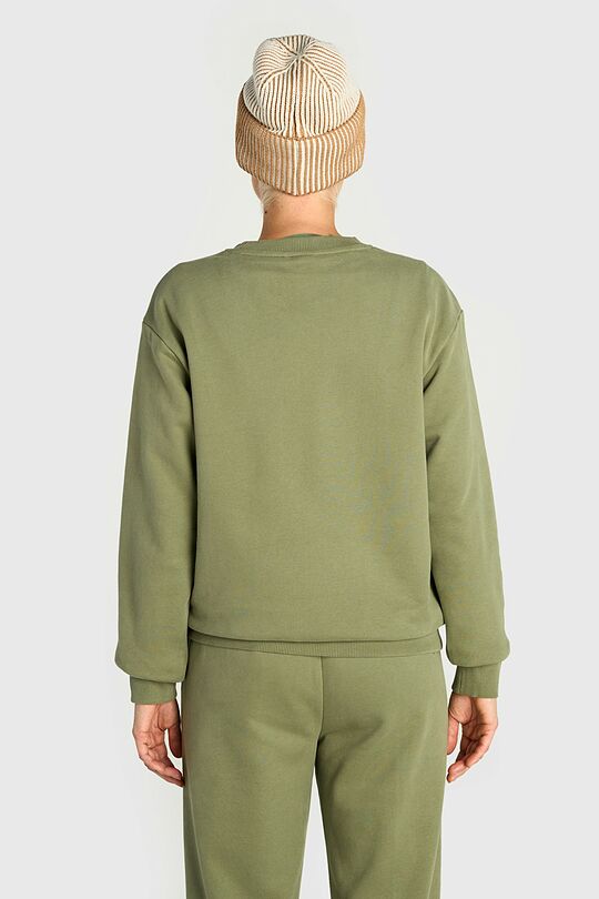 Peach-touch crewneck sweatshirt 2 | GREEN | Audimas