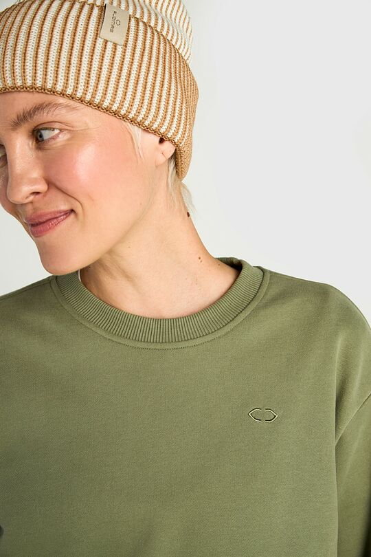 Peach-touch crewneck sweatshirt 3 | GREEN | Audimas