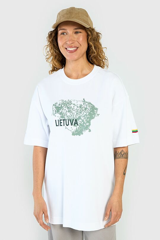 Oversized short sleeve T-shirt 2 | WHITE | Audimas
