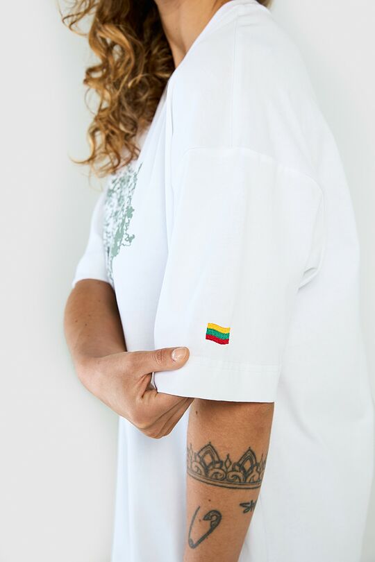 Oversized short sleeve T-shirt 8 | WHITE | Audimas