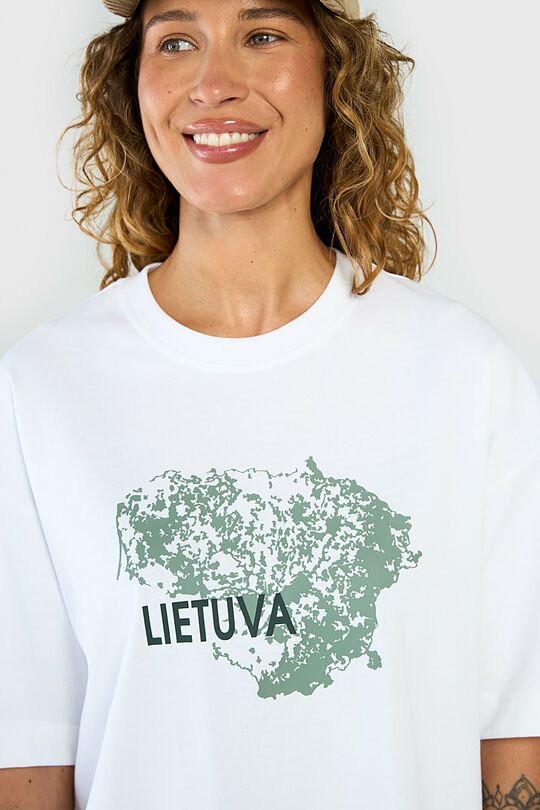 Oversized short sleeve T-shirt 6 | WHITE | Audimas