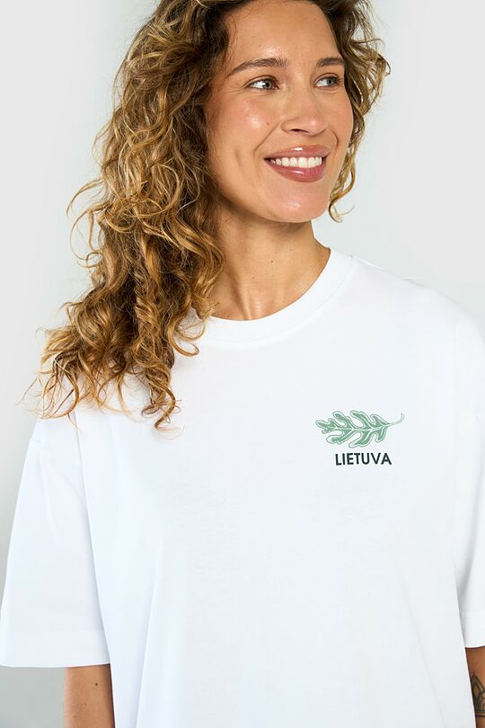 Oversized short sleeve T-shirt 6 | WHITE | Audimas