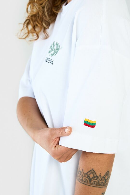 Oversized short sleeve T-shirt 8 | WHITE | Audimas