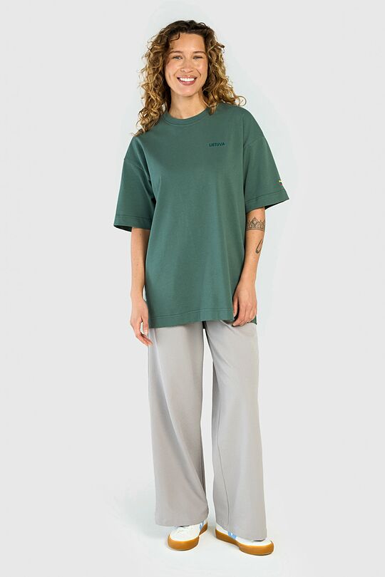 Oversized short sleeve T-shirt 12 | GREEN | Audimas