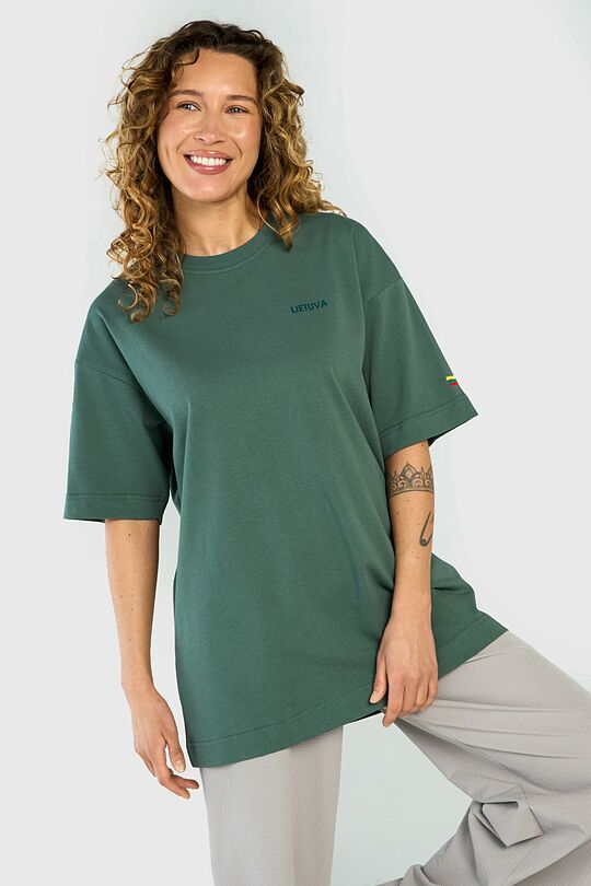 Oversized short sleeve T-shirt 3 | GREEN | Audimas