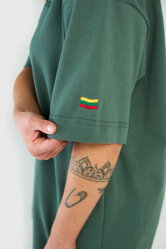 Oversized short sleeve T-shirt 7 | GREEN | Audimas