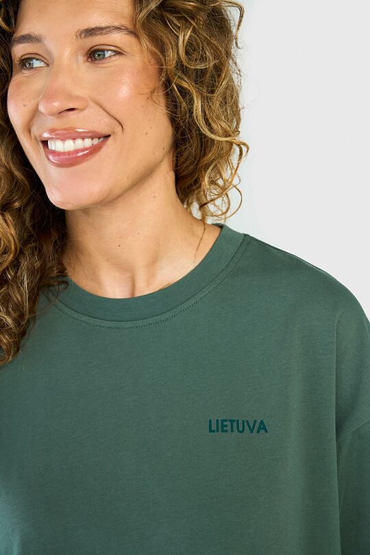 Oversized short sleeve T-shirt 11 | GREEN | Audimas