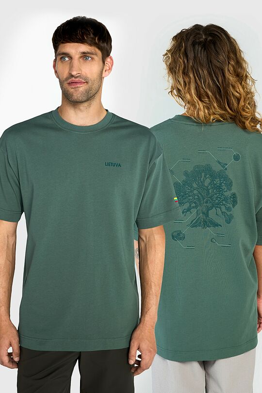 Oversized short sleeve T-shirt 1 | GREEN | Audimas