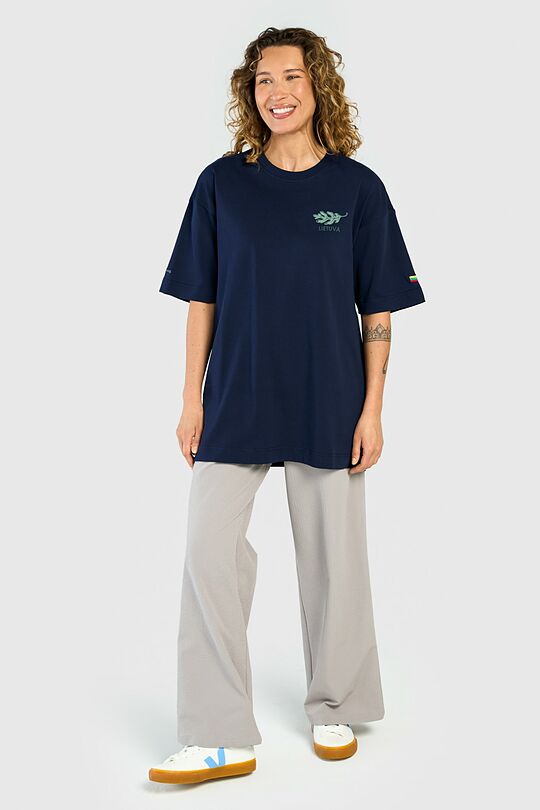 Oversized short sleeve T-shirt 12 | BLUE | Audimas