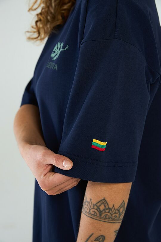 Oversized short sleeve T-shirt 8 | BLUE | Audimas