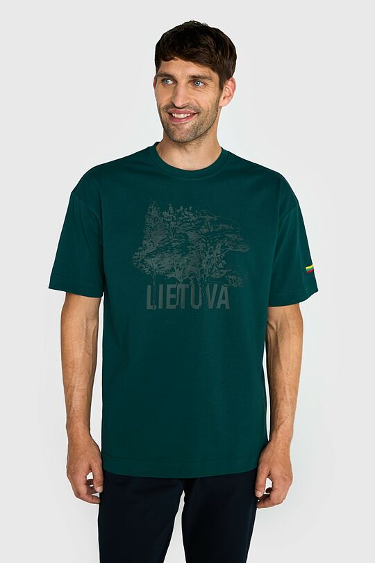 Oversized short sleeve T-shirt 2 | GREEN | Audimas