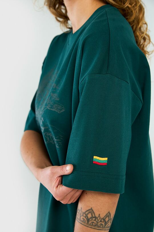 Oversized short sleeve T-shirt 7 | GREEN | Audimas