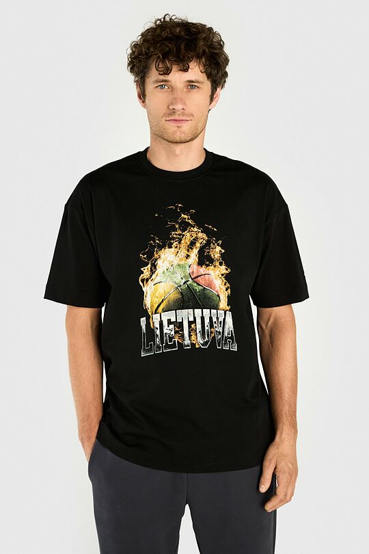 Short sleeves cotton T-shirt Control the Court! 2 | BLACK | Audimas