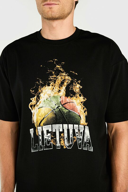 Short sleeves cotton T-shirt Control the Court! 6 | BLACK | Audimas