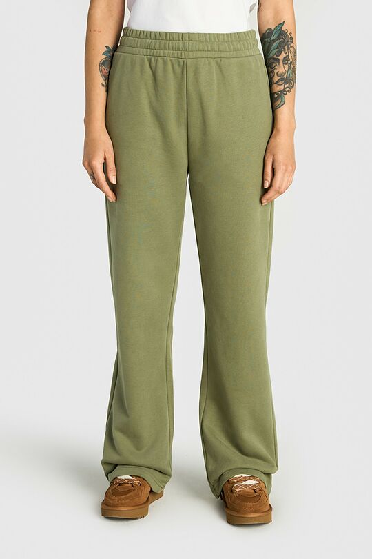 Peach-touch cotton wide sweatpants 2 | GREEN | Audimas