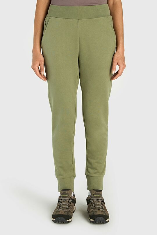Peach-touch tapered fit cotton sweatpants 2 | GREEN | Audimas