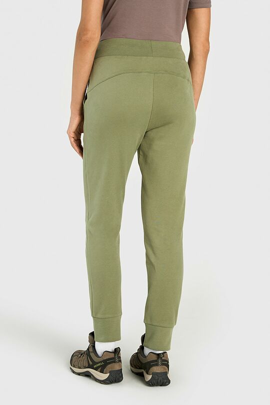 Peach-touch tapered fit cotton sweatpants 6 | GREEN | Audimas