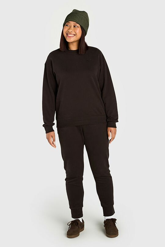 Peach-touch tapered fit cotton sweatpants 1 | BROWN | Audimas