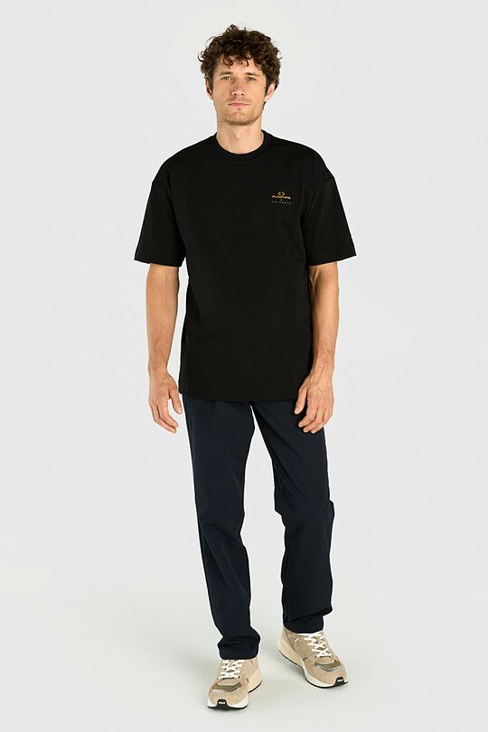 Short sleeves cotton T-shirt Mountain serpentines 8 | BLACK | Audimas