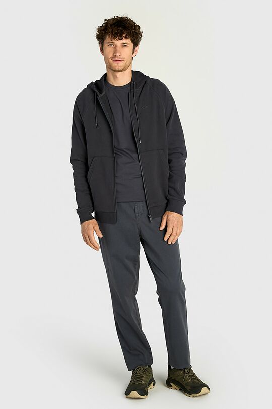 Cotton French terry full-zip hoodie 4 | GREY | Audimas