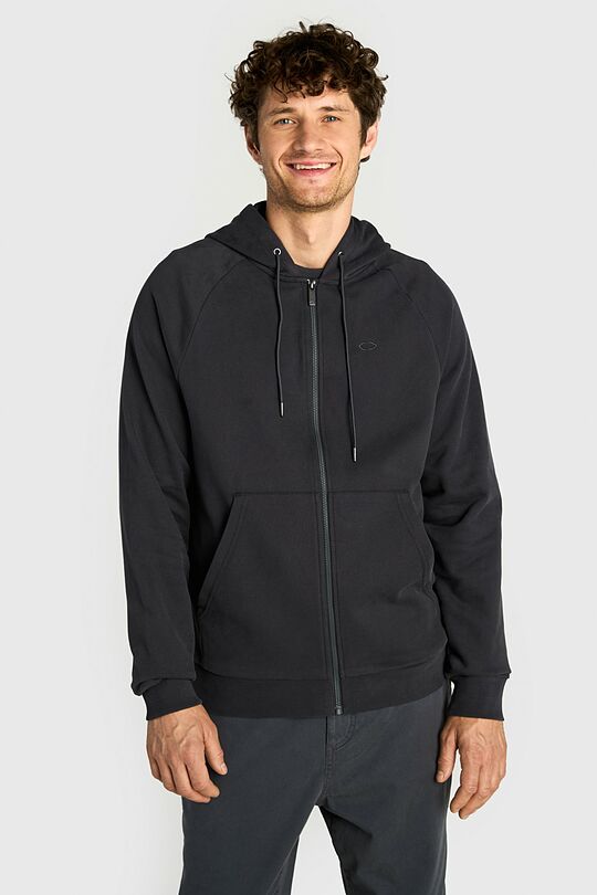 Cotton French terry full-zip hoodie 1 | GREY | Audimas