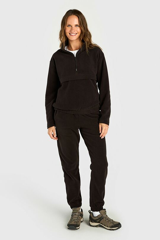 Fleece half-zip sweatshirt 5 | BROWN | Audimas