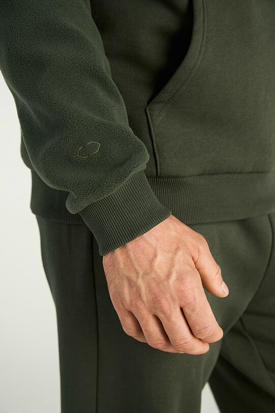 Warm fleece hoodie 3 | GREEN | Audimas