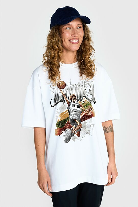 Short sleeves cotton T-shirt Path to Victory 2 | WHITE | Audimas